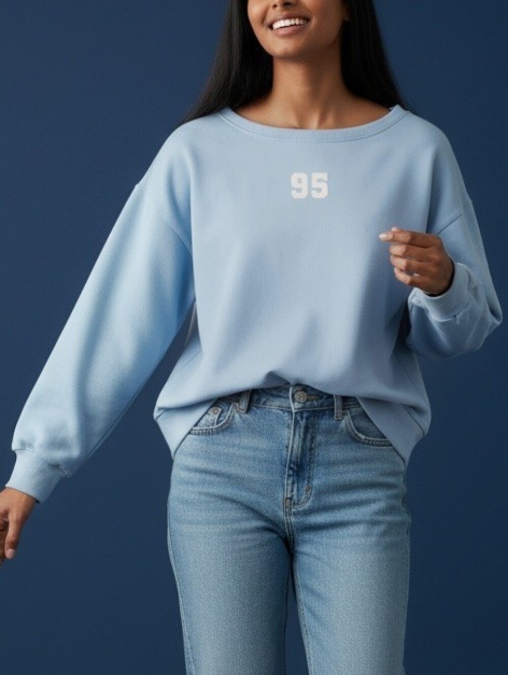 Art Class Girls' XL Light Blue Long Sleeve Varsity Crop Top - EUC